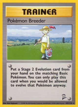 Pokemon Breeder (105/130) [Base Set 2] - Rare