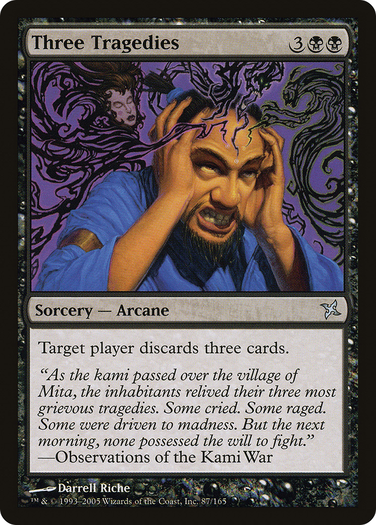 Three Tragedies (BOK-087) [Betrayers of Kamigawa]