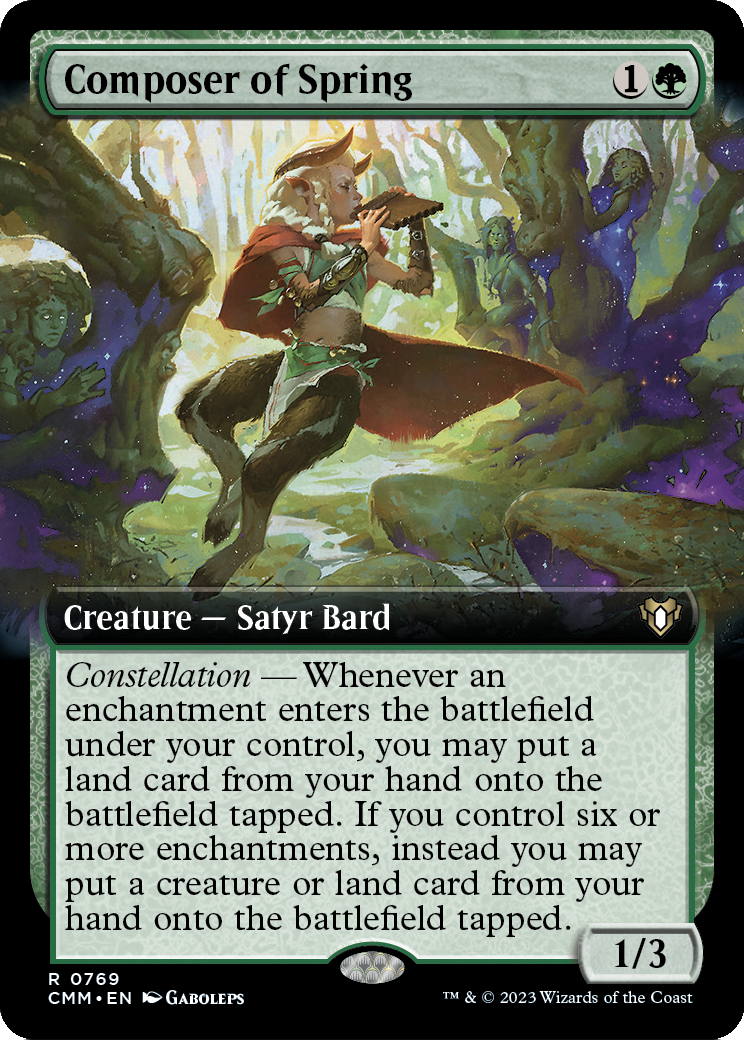 Composer of Spring (Extended Art) (CMM-769) [Commander Masters] Foil