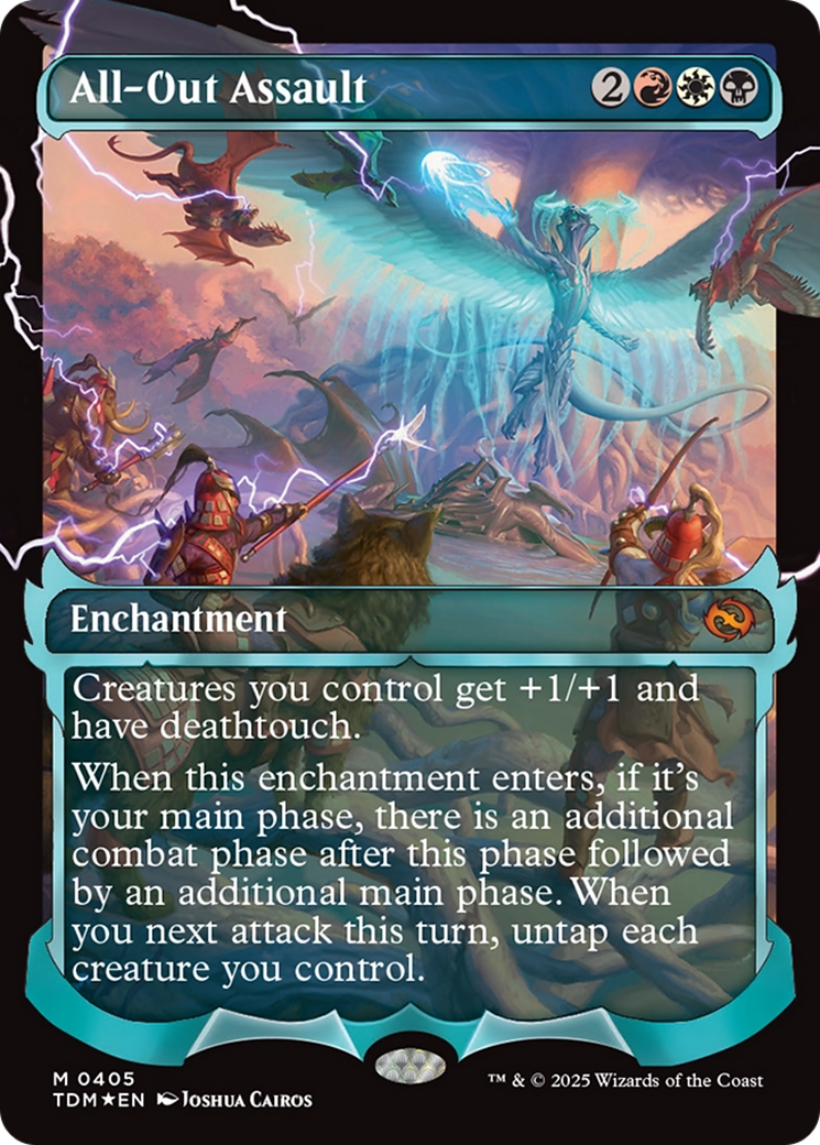 All-Out Assault (Showcase) (TDM-405) [Tarkir: Dragonstorm] Foil