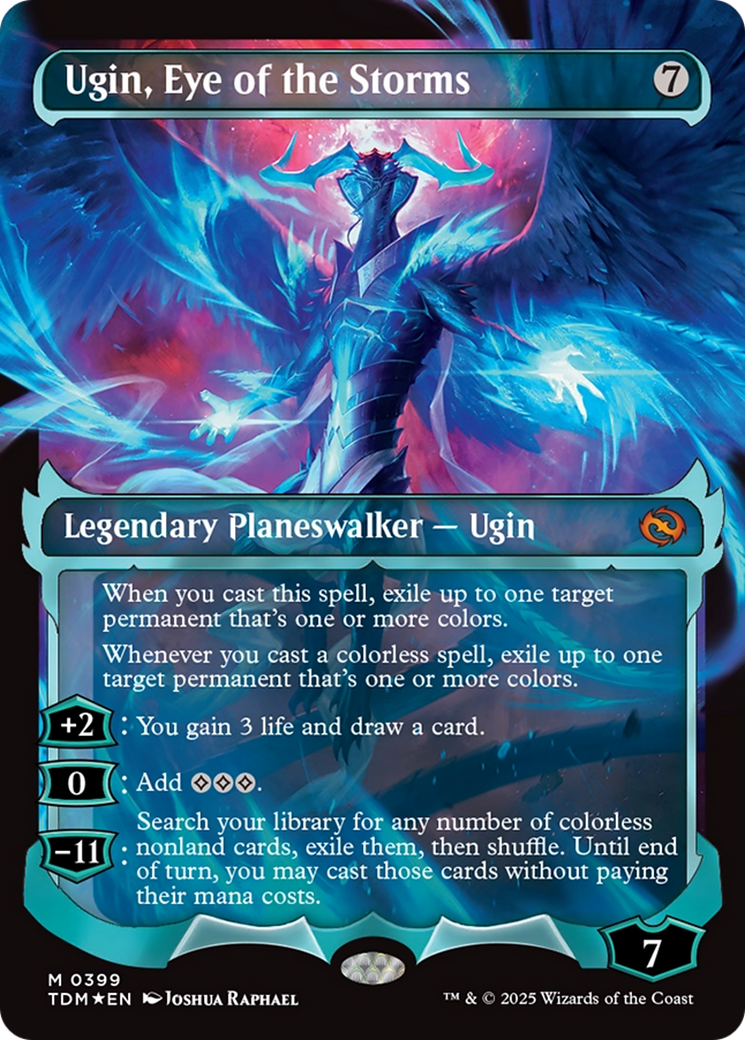 Ugin, Eye of the Storms (Showcase) (TDM-399) (Borderless) [Tarkir: Dragonstorm] Foil
