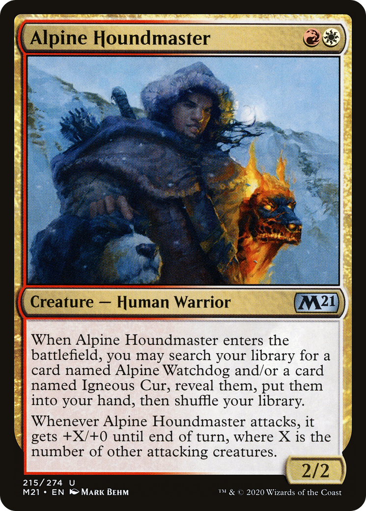 Alpine Houndmaster (M21-215) [Core Set 2021] Foil
