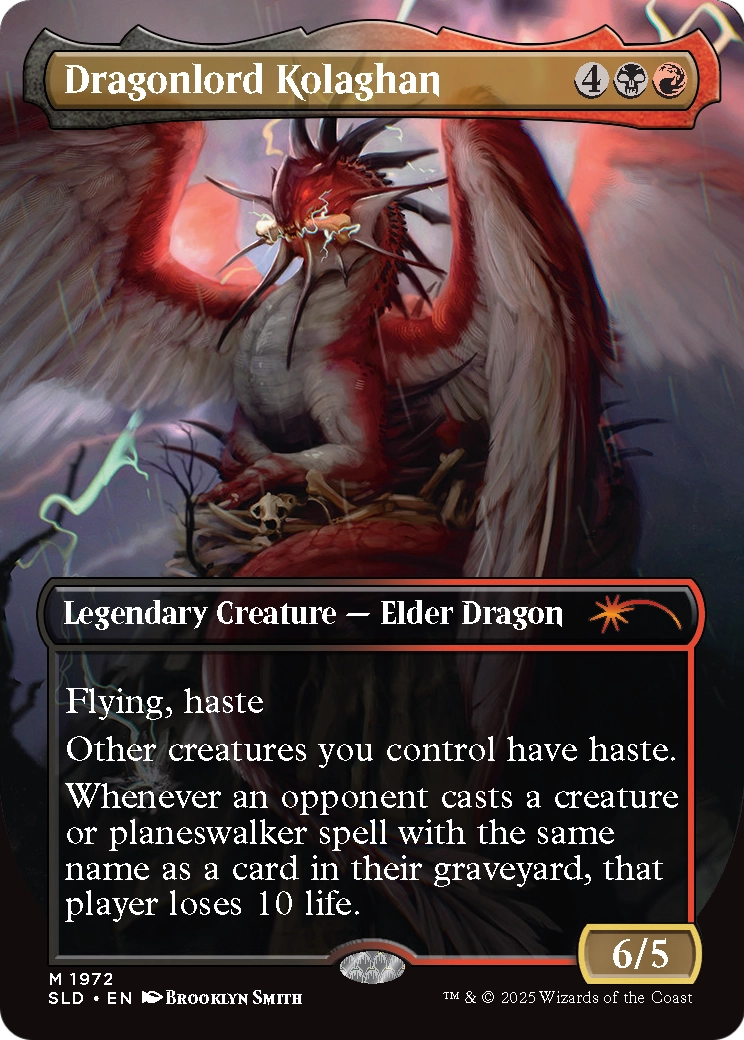 Dragonlord Kolaghan // Dragonlord Kolaghan (SLD-1972) (Borderless) [Secret Lair Drop] Foil