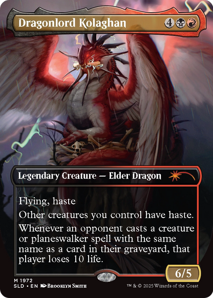 Dragonlord Kolaghan // Dragonlord Kolaghan (SLD-1972) (Borderless) [Secret Lair Drop] Foil