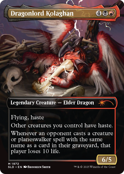 Dragonlord Kolaghan // Dragonlord Kolaghan (SLD-1972) (Borderless) [Secret Lair Drop] Foil
