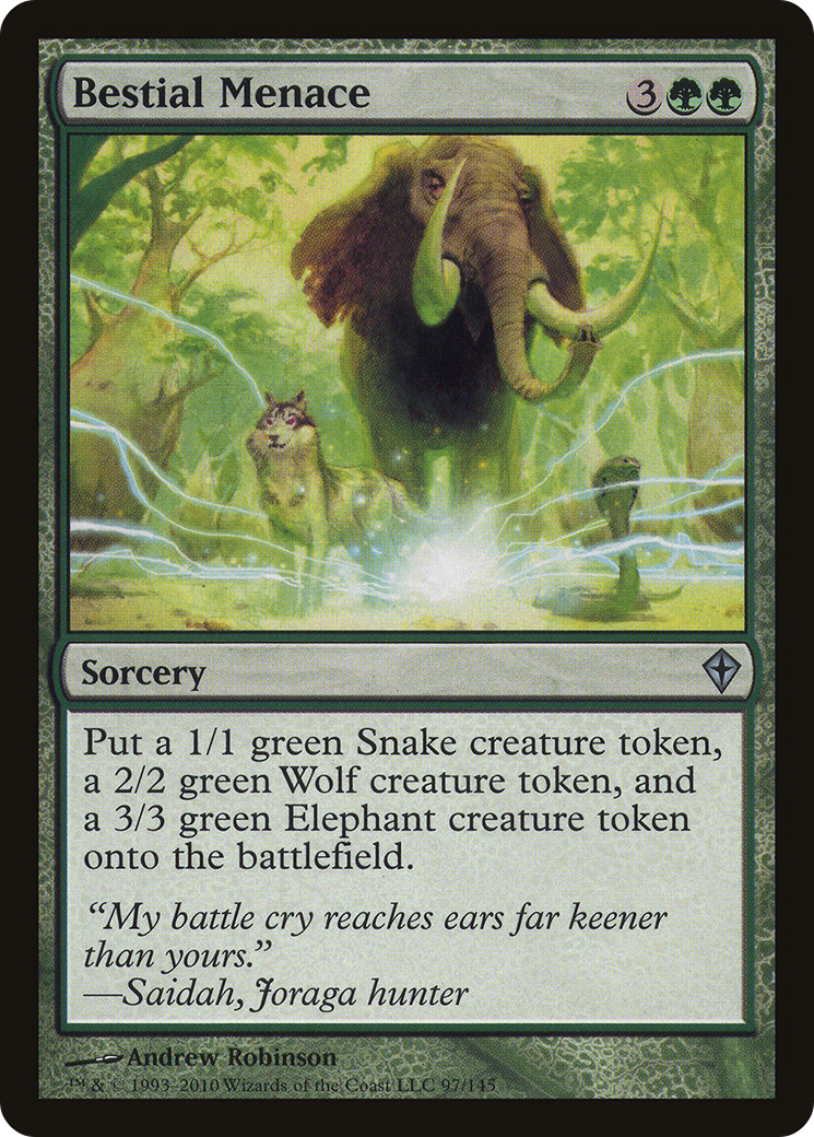 Bestial Menace (WWK-097) [Worldwake] Foil