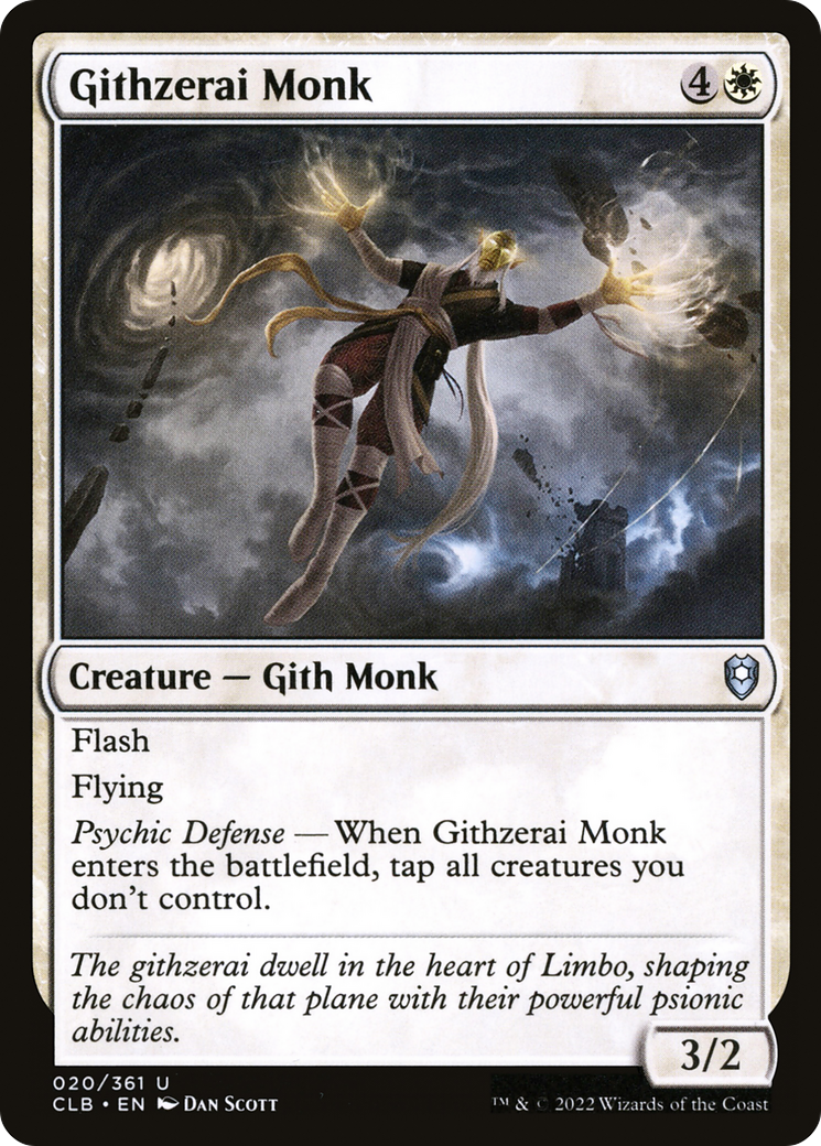 Githzerai Monk (CLB-020) [Commander Legends: Battle for Baldur's Gate]