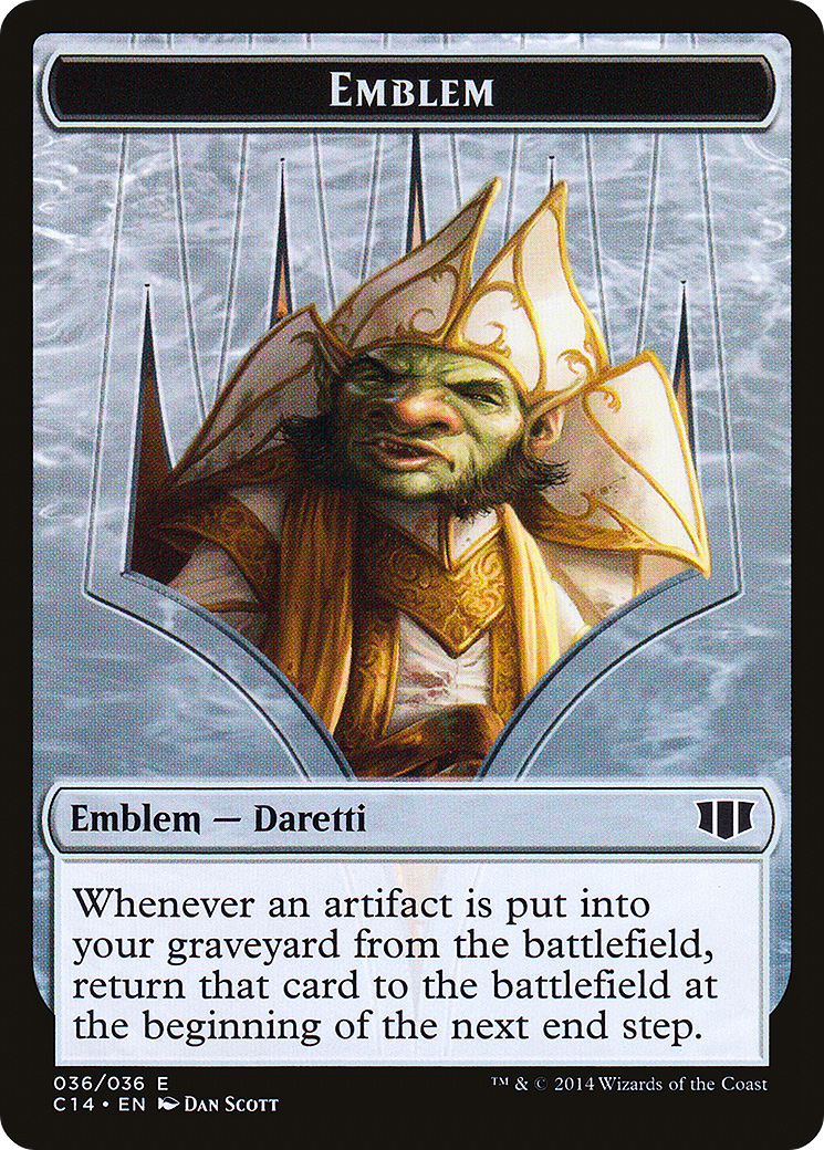Emblem - Daretti, Scrap Savant // Tuktuk the Returned Token (C14-036) [Commander 2014 Tokens]