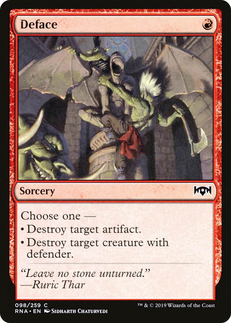 Deface (RNA-098) [Ravnica Allegiance]