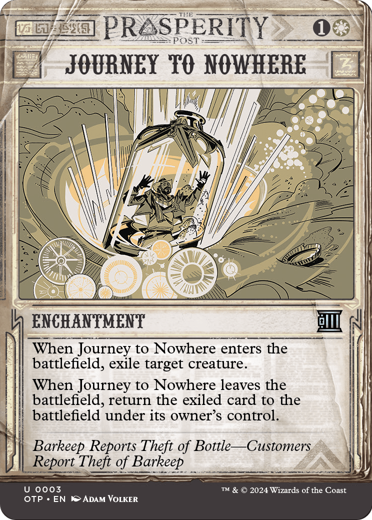 Journey to Nowhere (OTP-003) (Showcase) (Borderless) [Breaking News] Foil