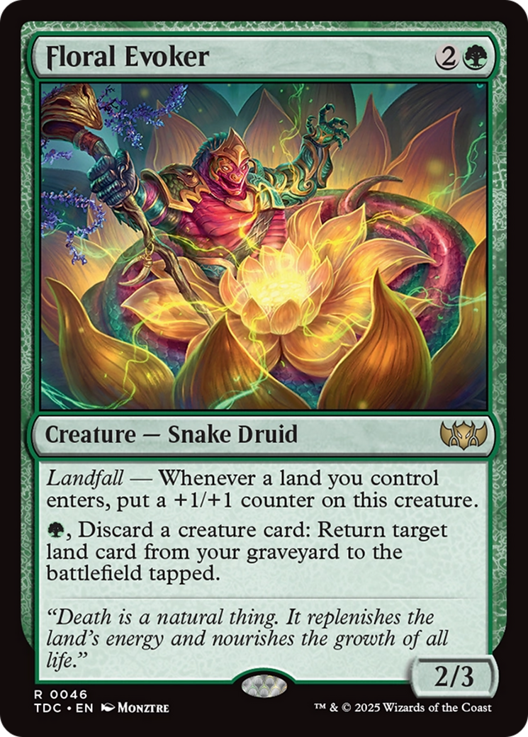 Floral Evoker (TDC-046) [Commander: Tarkir: Dragonstorm]