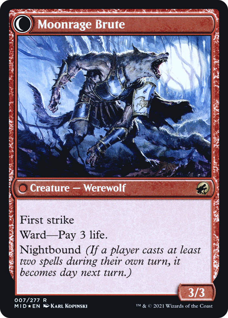 Brutal Cathar (PRE-07S) [Innistrad: Midnight Hunt Promos] Foil