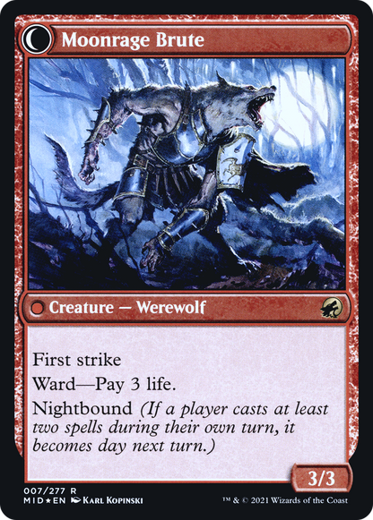 Brutal Cathar (PRE-07S) [Innistrad: Midnight Hunt Promos] Foil
