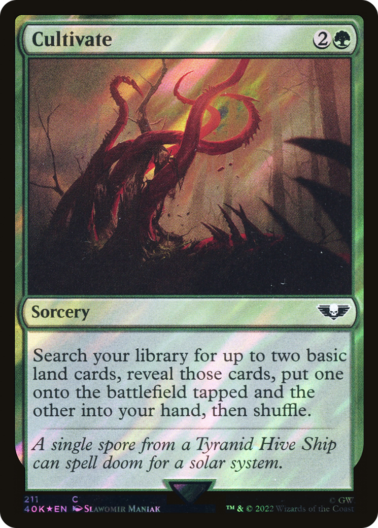 Cultivate (Surge Foil) (40K-211) [Warhammer 40,000 Commander] Foil
