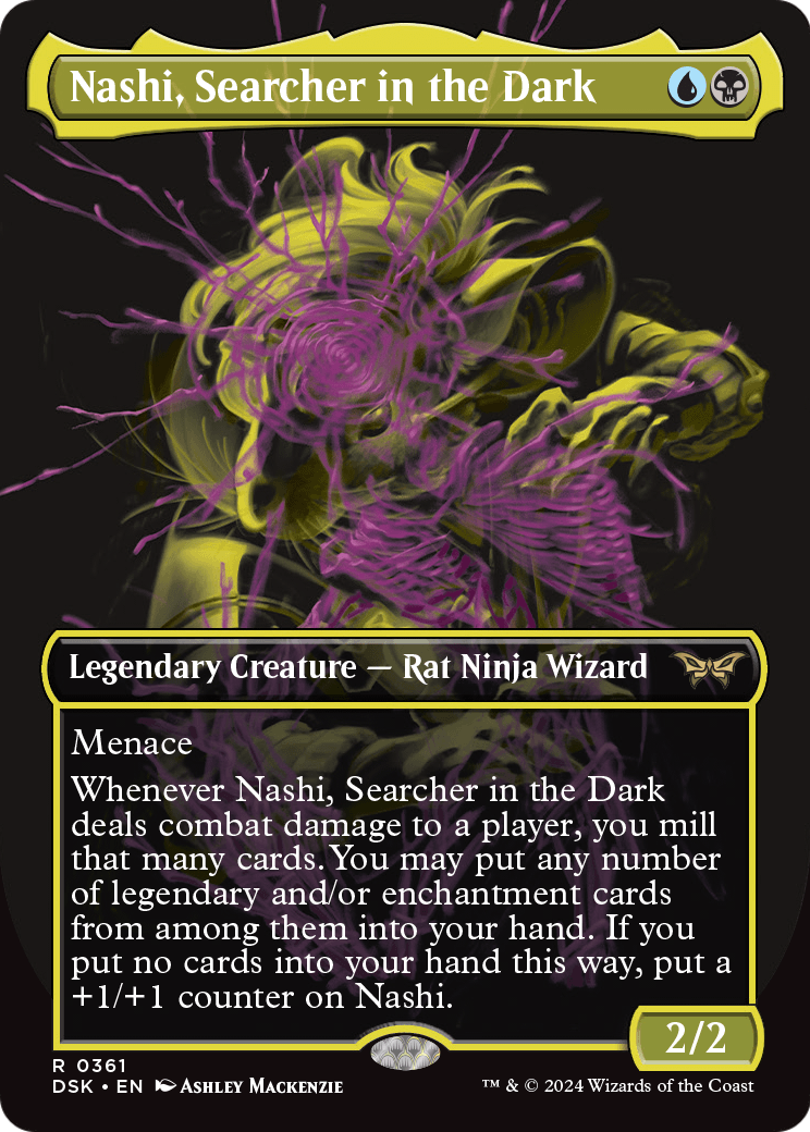 Nashi, Searcher in the Dark (Showcase) (DSK-361) (Borderless) [Duskmourn: House of Horror] Foil