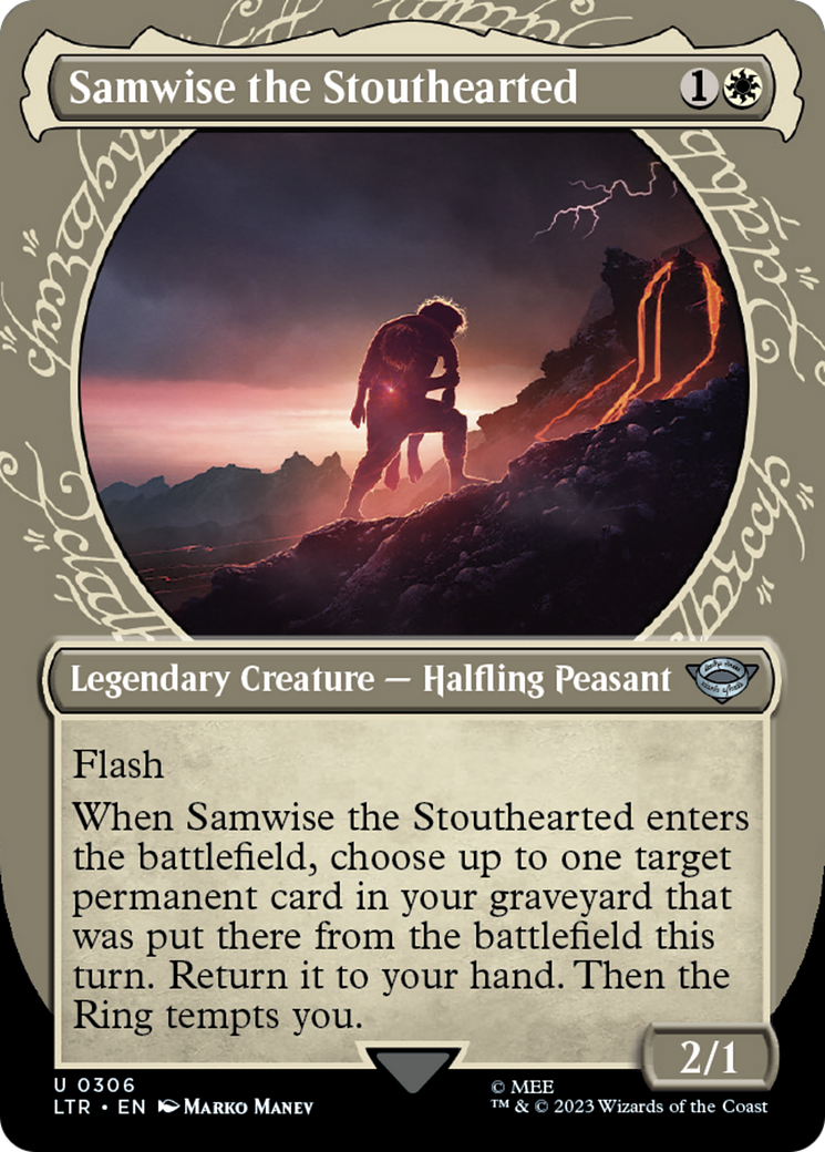 Samwise the Stouthearted (Showcase) (LTR-306) (Borderless) [The Lord of the Rings: Tales of Middle-earth] Foil