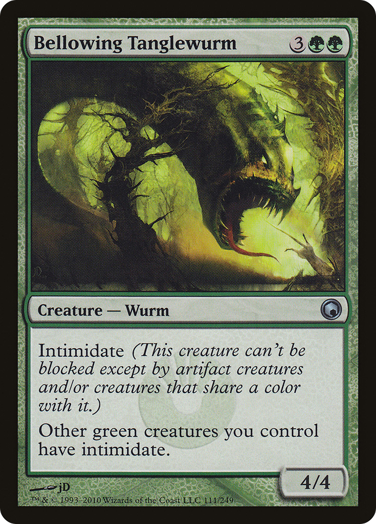 Bellowing Tanglewurm (SOM-111) [Scars of Mirrodin] Foil