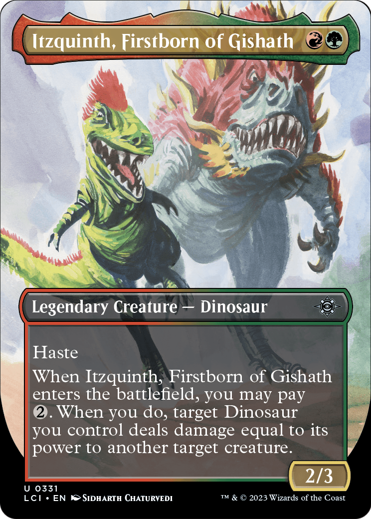 Itzquinth, Firstborn of Gishath (Borderless) (LCI-331) [The Lost Caverns of Ixalan]