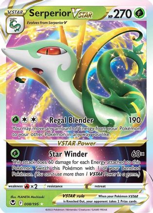 Serperior VSTAR (008/195) [SWSH12 Silver Tempest] Holofoil - Ultra Rare