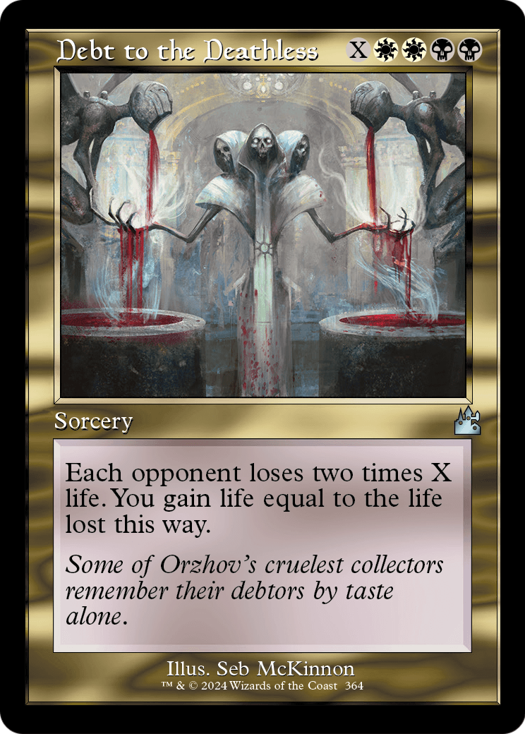 Debt to the Deathless (Retro Frame) (RVR-364) [Ravnica Remastered]