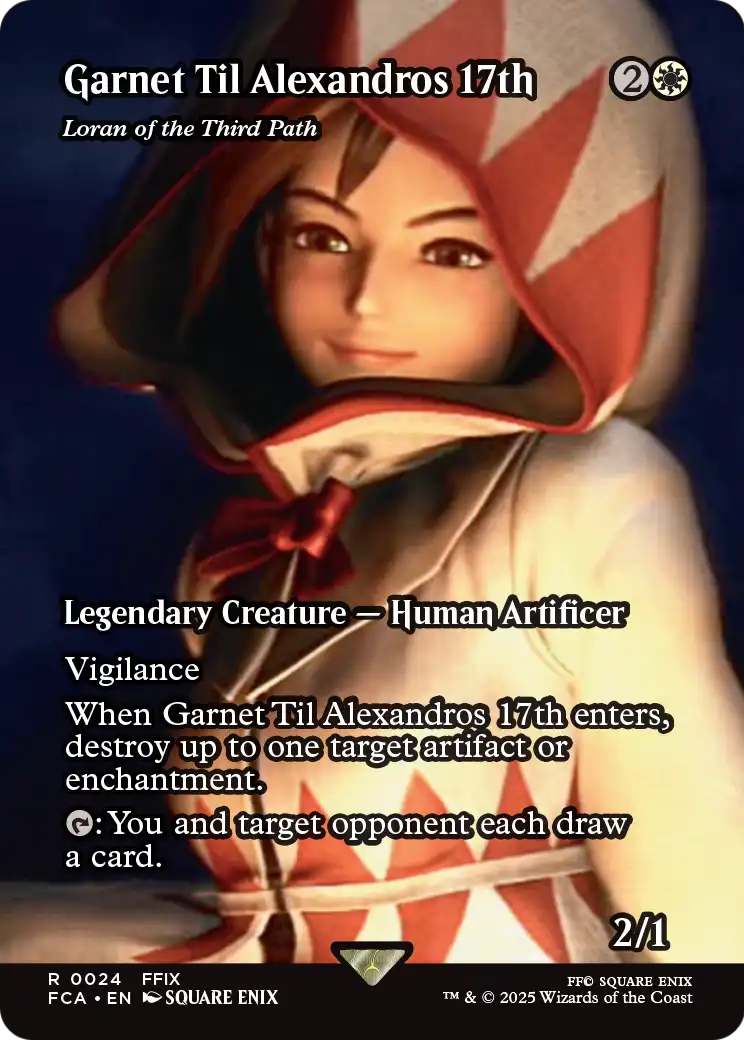 Garnet Til Alexandros 17th - Loran of the Third Path (Showcase) (FCA-024) (Borderless) [FINAL FANTASY: Through the Ages] Foil