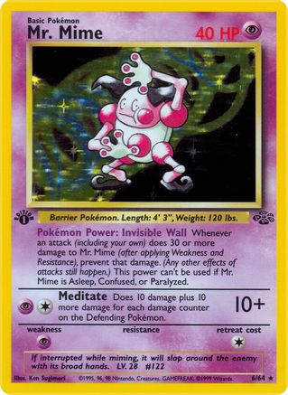 Mr. Mime (006/64) [Jungle] 1st Edition Holofoil - Holo Rare
