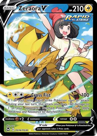 Zeraora V (TG16/30) [SWSH12 Silver Tempest Trainer Gallery] Holofoil - Ultra Rare
