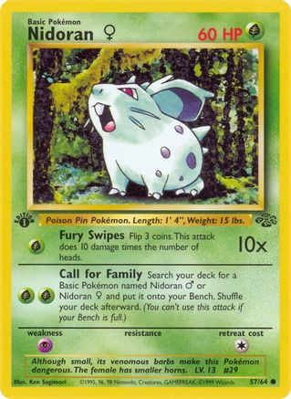 Nidoran F (057/64) [Jungle] 1st Edition - Common