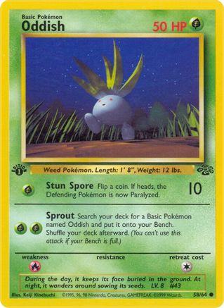 Oddish (058/64) [Jungle] 1st Edition - Common