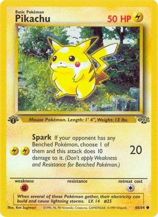 Pikachu (060/64) [Jungle] 1st Edition - Common