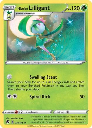 Hisuian Lilligant (010/195) [SWSH12 Silver Tempest] Reverse Holofoil - Rare