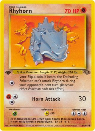 Rhyhorn (061/64) [Jungle] 1st Edition - Common