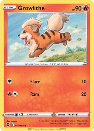 Growlithe (019/195) [SWSH12 Silver Tempest] - Common