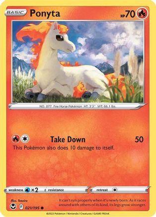 Ponyta (021/195) [SWSH12 Silver Tempest] Reverse Holofoil - Common