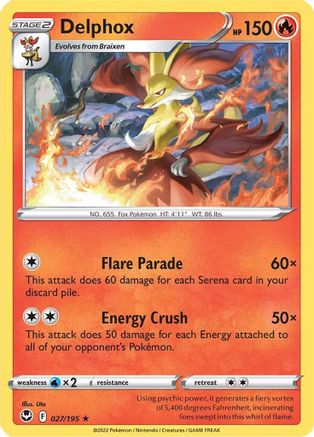 Delphox (027/195) [SWSH12 Silver Tempest] - Rare