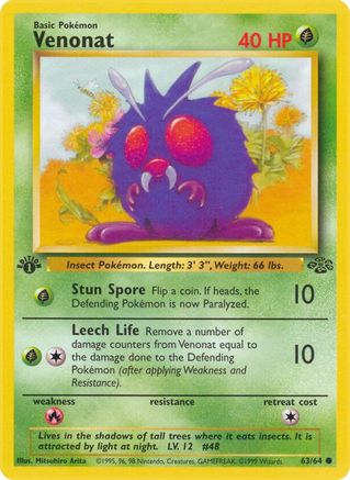 Venonat (063/64) [Jungle] 1st Edition - Common