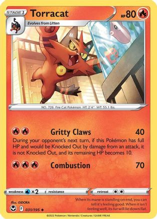 Torracat (031/195) [SWSH12 Silver Tempest] Reverse Holofoil - Uncommon