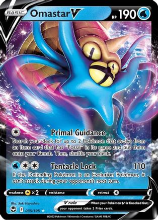 Omastar V (035/195) [SWSH12 Silver Tempest] Holofoil - Ultra Rare