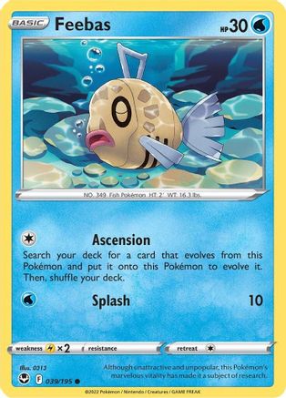 Feebas (039/195) [SWSH12 Silver Tempest] Reverse Holofoil - Common