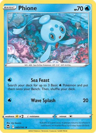 Phione (045/195) [SWSH12 Silver Tempest] Reverse Holofoil - Rare