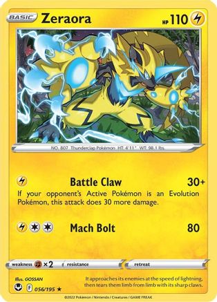 Zeraora (056/195) [SWSH12 Silver Tempest] - Rare