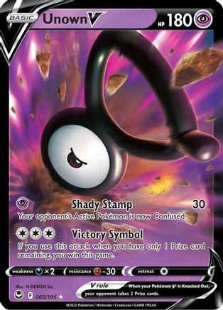 Unown V (065/195) [SWSH12 Silver Tempest] Holofoil - Ultra Rare