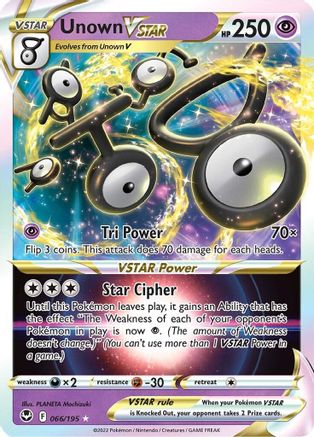 Unown VSTAR (066/195) [SWSH12 Silver Tempest] Holofoil - Ultra Rare