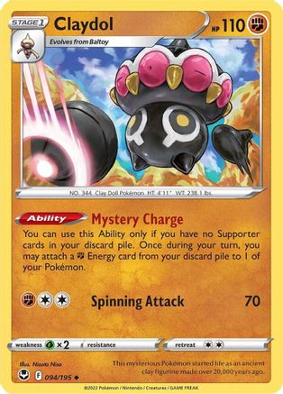 Claydol (094/195) [SWSH12 Silver Tempest] Reverse Holofoil - Uncommon