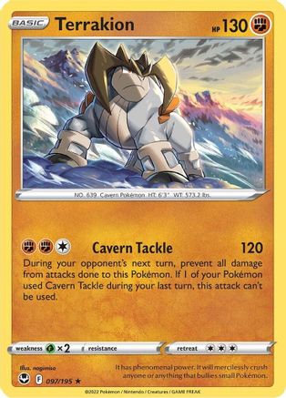 Terrakion (097/195) [SWSH12 Silver Tempest] Holofoil - Holo Rare