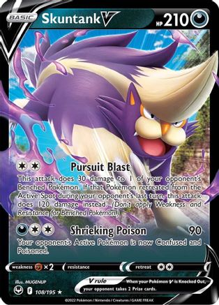 Skuntank V (108/195) [SWSH12 Silver Tempest] Holofoil - Ultra Rare