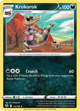 Krokorok (112/195) [SWSH12 Silver Tempest] Reverse Holofoil - Uncommon