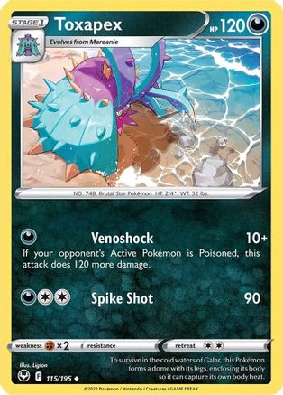 Toxapex (115/195) [SWSH12 Silver Tempest] Reverse Holofoil - Uncommon
