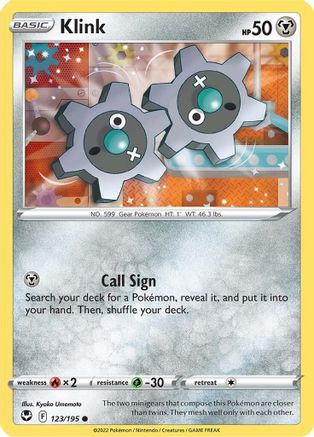 Klink (123/195) [SWSH12 Silver Tempest] Reverse Holofoil - Common