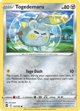 Togedemaru (127/195) [SWSH12 Silver Tempest] - Common